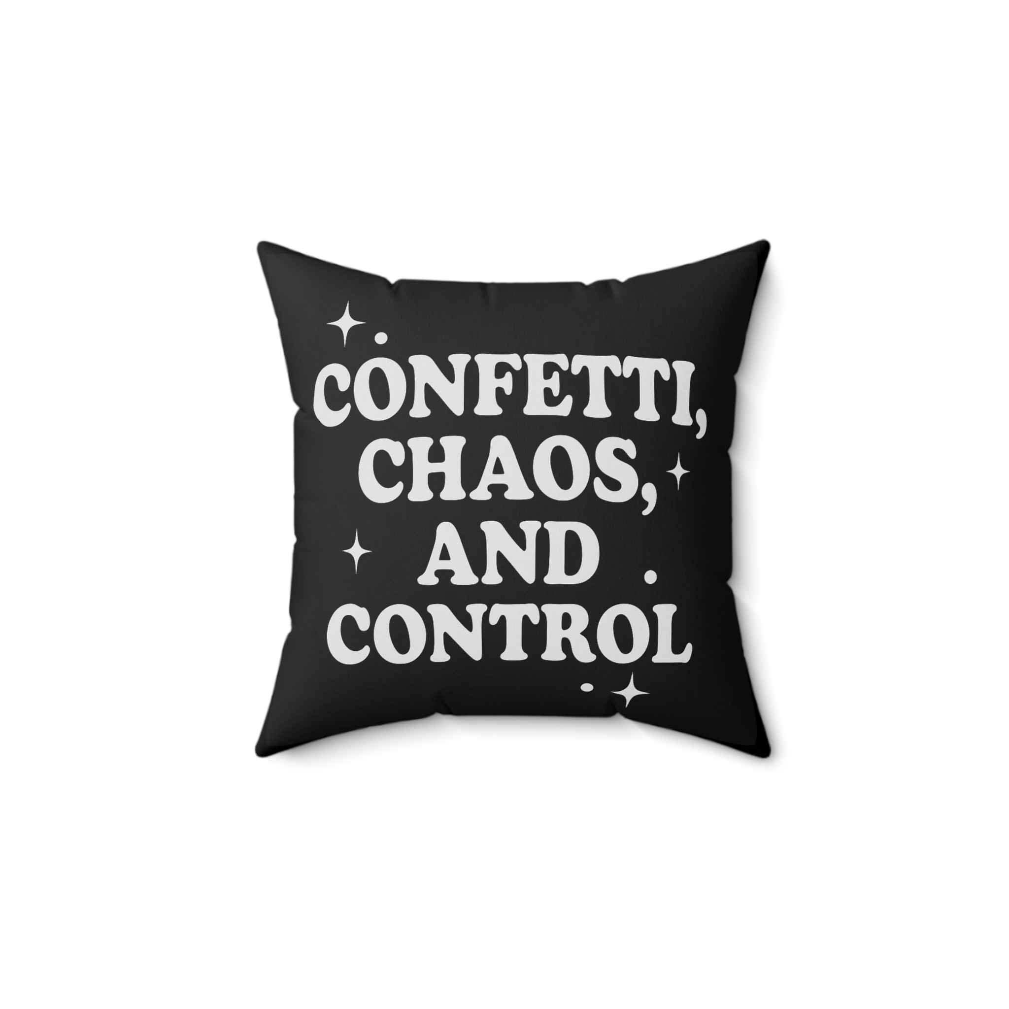 Square Pillow - Confetti Chaos Control Design